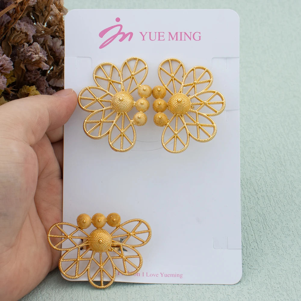 Große Statement-Ohrringe aus Gold, Ring-Schmuck für Damen, Punk Vintage Gold Silber Farbe Geometrisch Metall Hängende Ohrringe