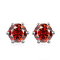 NeeTim Pendientes de Moissanita de 0,5 ct, 1 ct, 2 ct para mujer, de plata de ley 925, en verde, rosa, negro, azul y gris, con circonitas brillantes