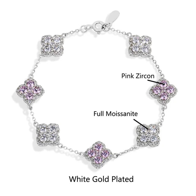 MINTYBOX S925 Sterling Silber Voll Moissanit Armbänder D VVS1 Labor Diamant für Frauen 18k vergoldet Verlobung Schmuck Geschenk