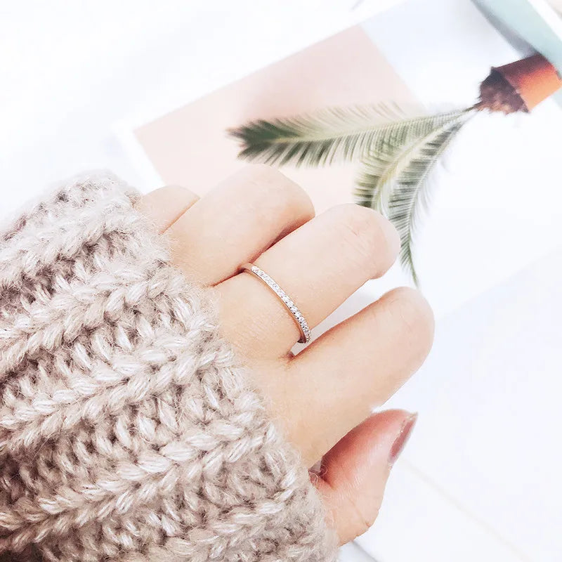 925 Sterlingsilber Einreihige Zirkonringe Für Frauen Hochzeit Luxus Party Schmuck Accessoires Großhandel Schmuck Geld 925