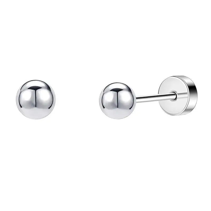 2er-Set Edelstahl Herz-Mond-Ohrstecker Schraubkugel-Ohrstecker für Frauen Mode Ohr Tragus Knorpel Piercing