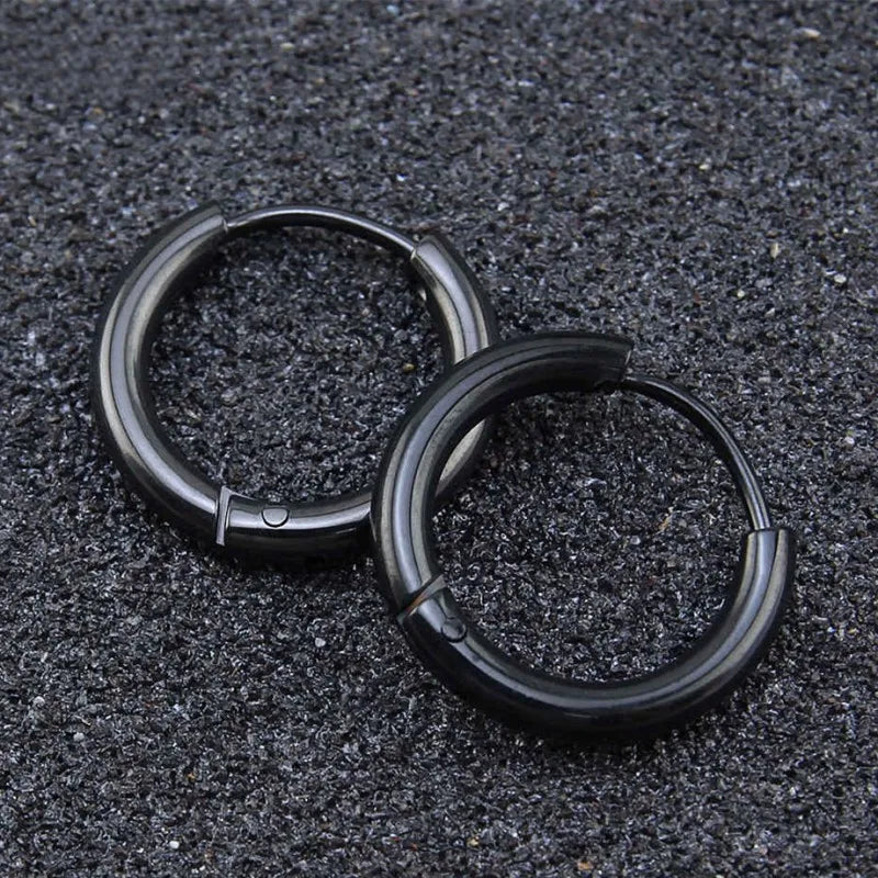 8/10/12/14/16/18/20mm Edelstahl Huggie Creolen für Damen Herren