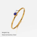 316 Edelstahl Geburtssteinring Gold Farbe Einfacher Modestil Für Frauen Festliche Party Geschenk Schmuck Dropshipping