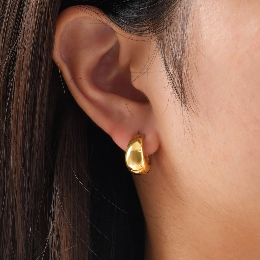 Dicke Ohrklemme, Nicht-Piercing Clip On Knorpelohrring aus Edelstahl, Fake Helix Knorpelschmuck für Frauen, ein Stück