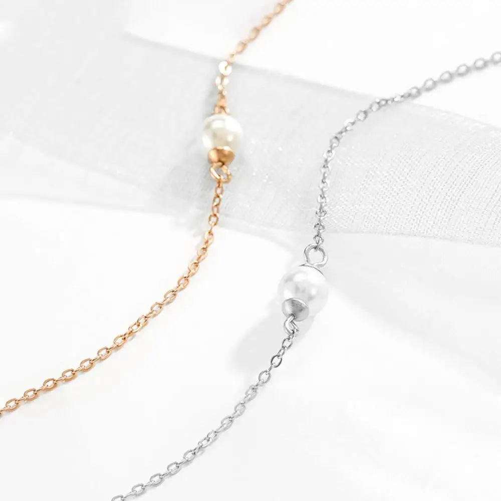 Minimalistische Armbänder aus Edelstahl für Frauen, Armband mit künstlichen Perlen, Damen-Charm-Armband, Schmuck