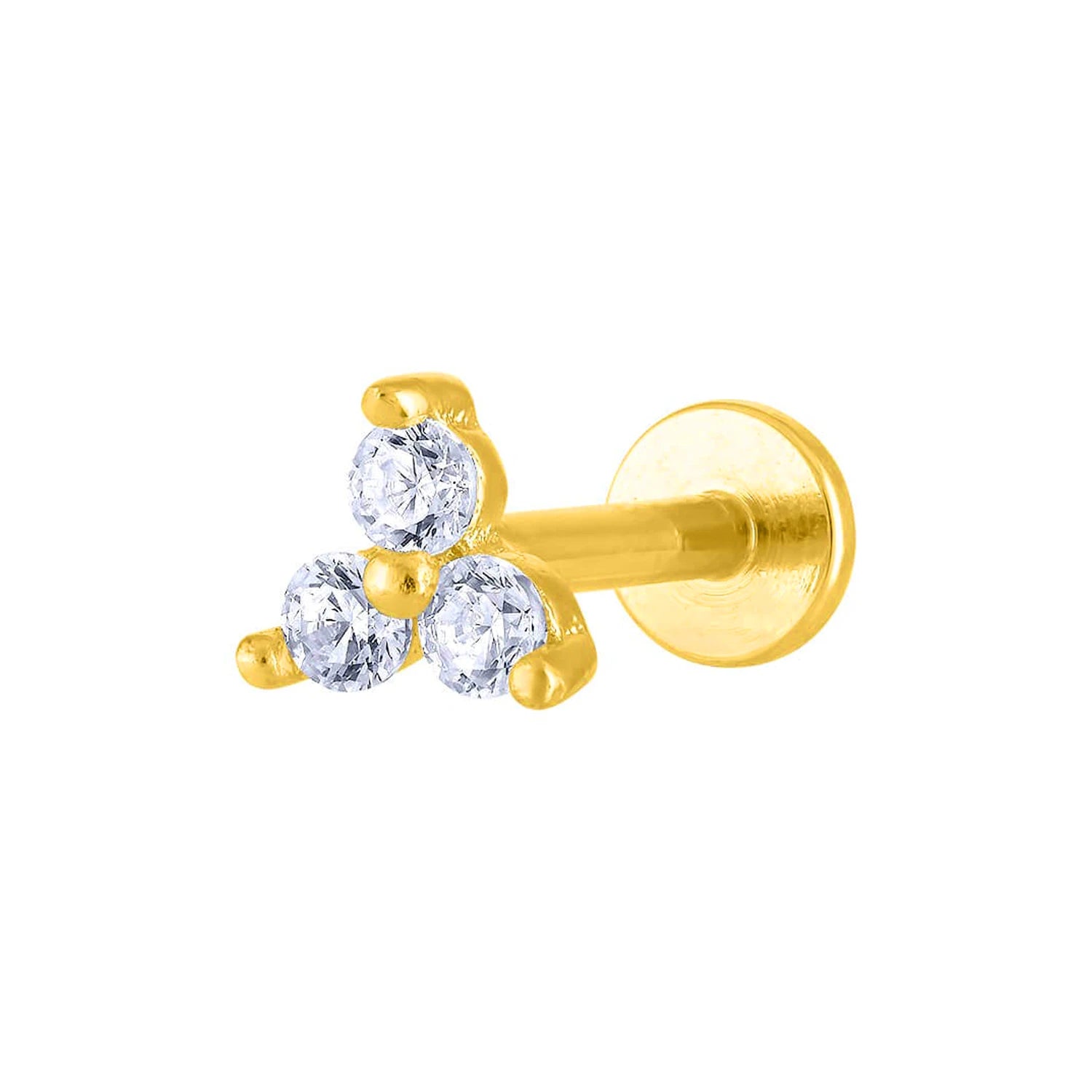 Piercing Labret de Rosca Interna Rayo Corona Abeja Flores Cartílago Pendiente Trago Conch Acero Inoxidable 316L Joyería Corporal