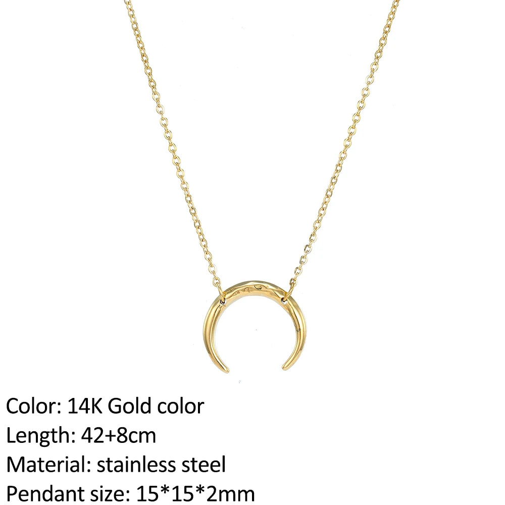 SUNIBI Vertical Bar Pendant Necklaces Stainless Steel Simple Long Lariat Chain Minimalist Dangle Necklace for Women Jewelry Gift