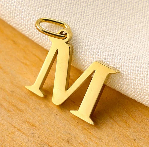 10PCS 26 Letters Stainless Steel Cut Alphabet Pendant for DIY Woman Necklace Ladies Jewelry Accessories Wholesale Dropshipping