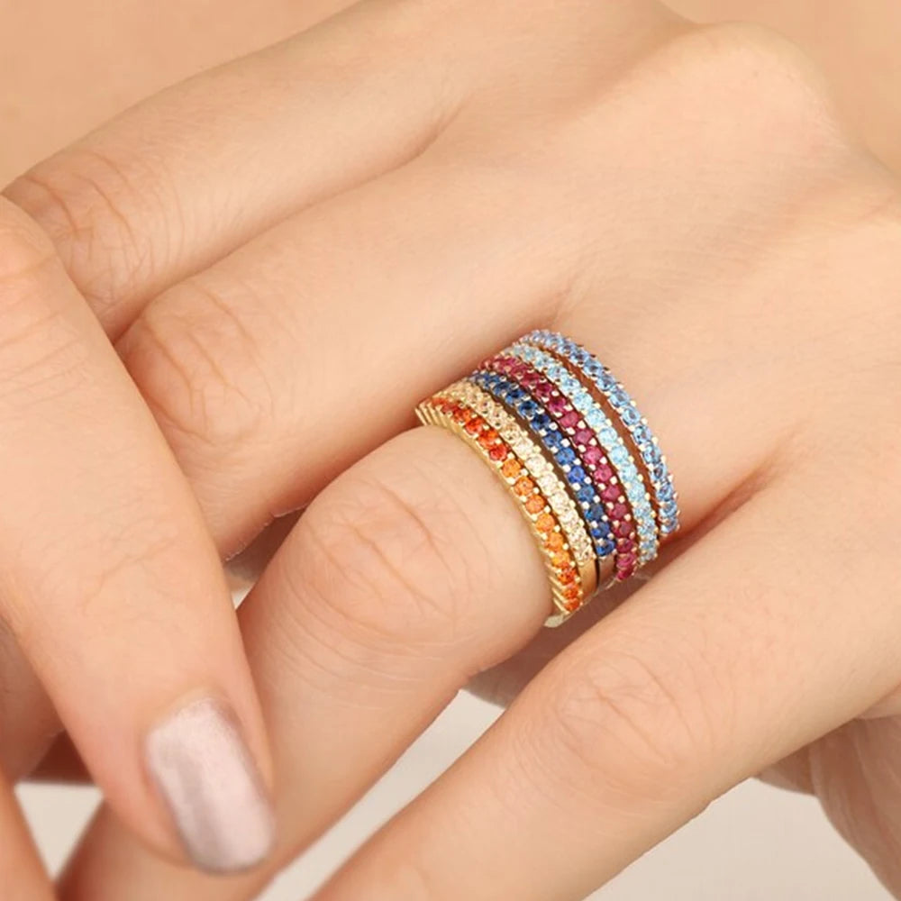Edelstahl Geburtssteinring für Damen 12 Sternzeichen Mode Farbige Strassringe Jubiläum Hochzeit Geschenk Schmuck Großhandel