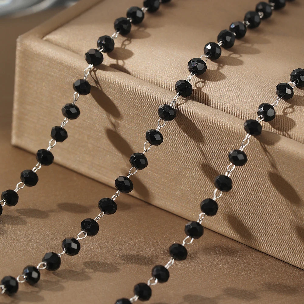 Stainless Steel Jewelry Set Simple Atmospheric Black Imitation Pearl Design Jewelry Set For Women Jewelry Exquisite Party Favors