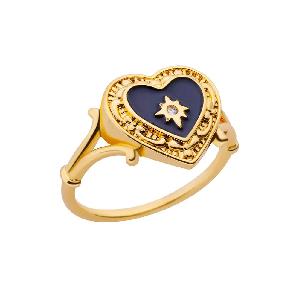 Anillos de circonita con forma de corazón para mujer, de acero inoxidable, color dorado, estéticos, para pareja, tendencia 2024, regalo de joyería de boda para amiga
