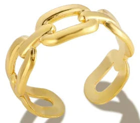 Großhandel High-End wasserdicht dreidimensionaler M-Buchstabe hohler Edelstahl Fingerring trendig für Damen personalisierbarer Schmuck