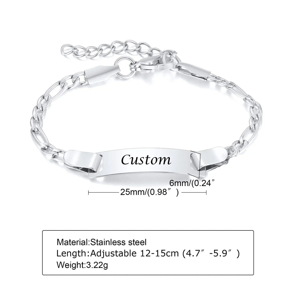 Personalisierte Baby-Namensarmbänder, antiallergisch, Edelstahl, Taufarmreif, Schmuck, individuelle Geschenke für Jungen und Mädchen, Familie, Liebe