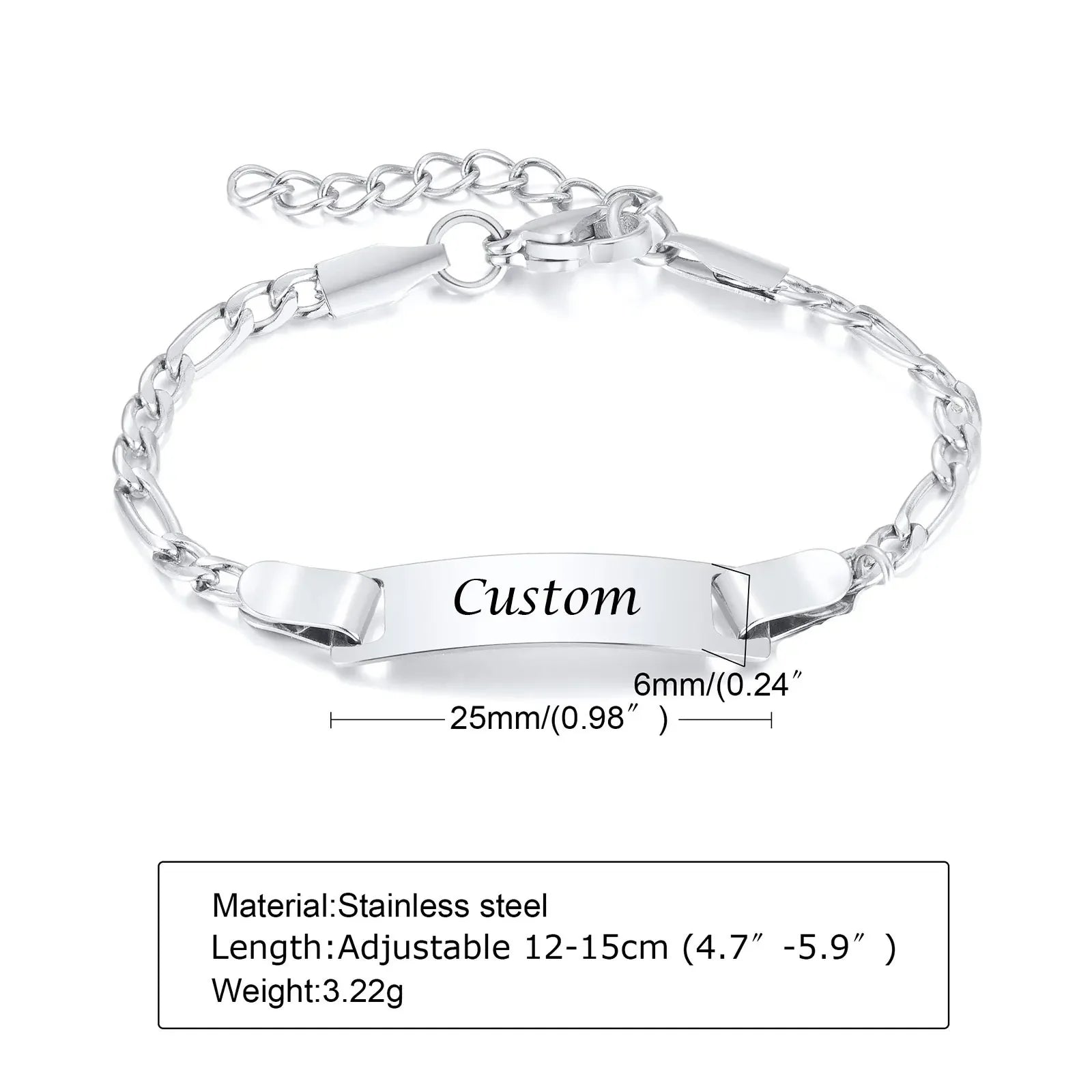 Personalisierte Baby-Namensarmbänder, antiallergisch, Edelstahl, Taufarmreif, Schmuck, individuelle Geschenke für Jungen und Mädchen, Familie, Liebe