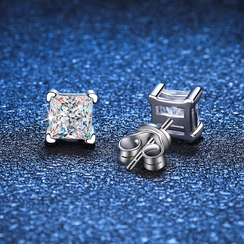 NeeTim 1ct D Color Moissanit Ohrstecker für Damen, luxuriöser Schmuck, original 925 Sterling Silber Diamant Hochzeitsfeier Ohrring Geschenk