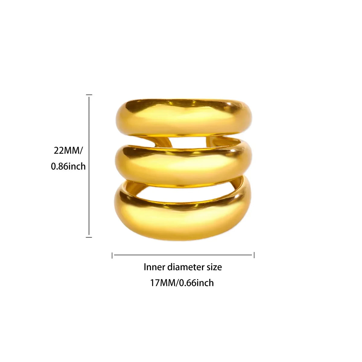 Edelstahl unregelmäßige Wellenringe für Frauen Kreativ Gold Farbe Verstellbarer offener Ring weiblicher Schmuck Punk Rapper Anillos Geschenke