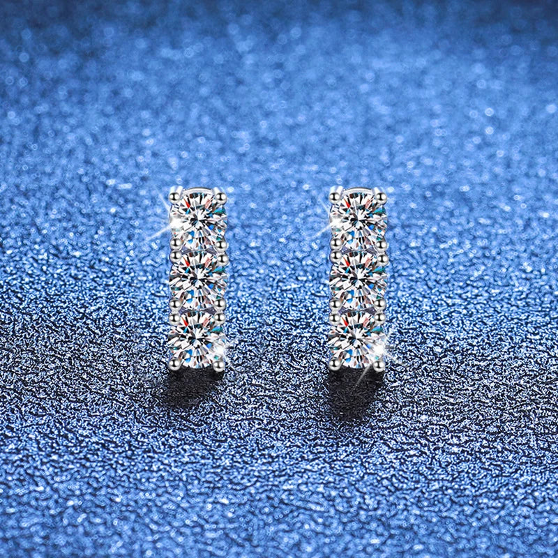 NeeTim 1.2cttw Voll Moissanit Ohrstecker für Frauen 3.5mm Edelstein Labor Diamant Ohrstecker 925 Sterlingsilber Schmuck