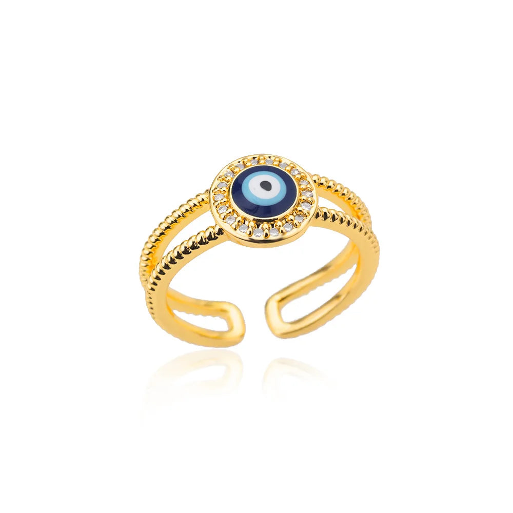 Böse Augen Ringe für Damen Edelstahl Türkischer Augenring Hochzeit Gothische Ästhetik Schmucksets anillos bague bijoux
