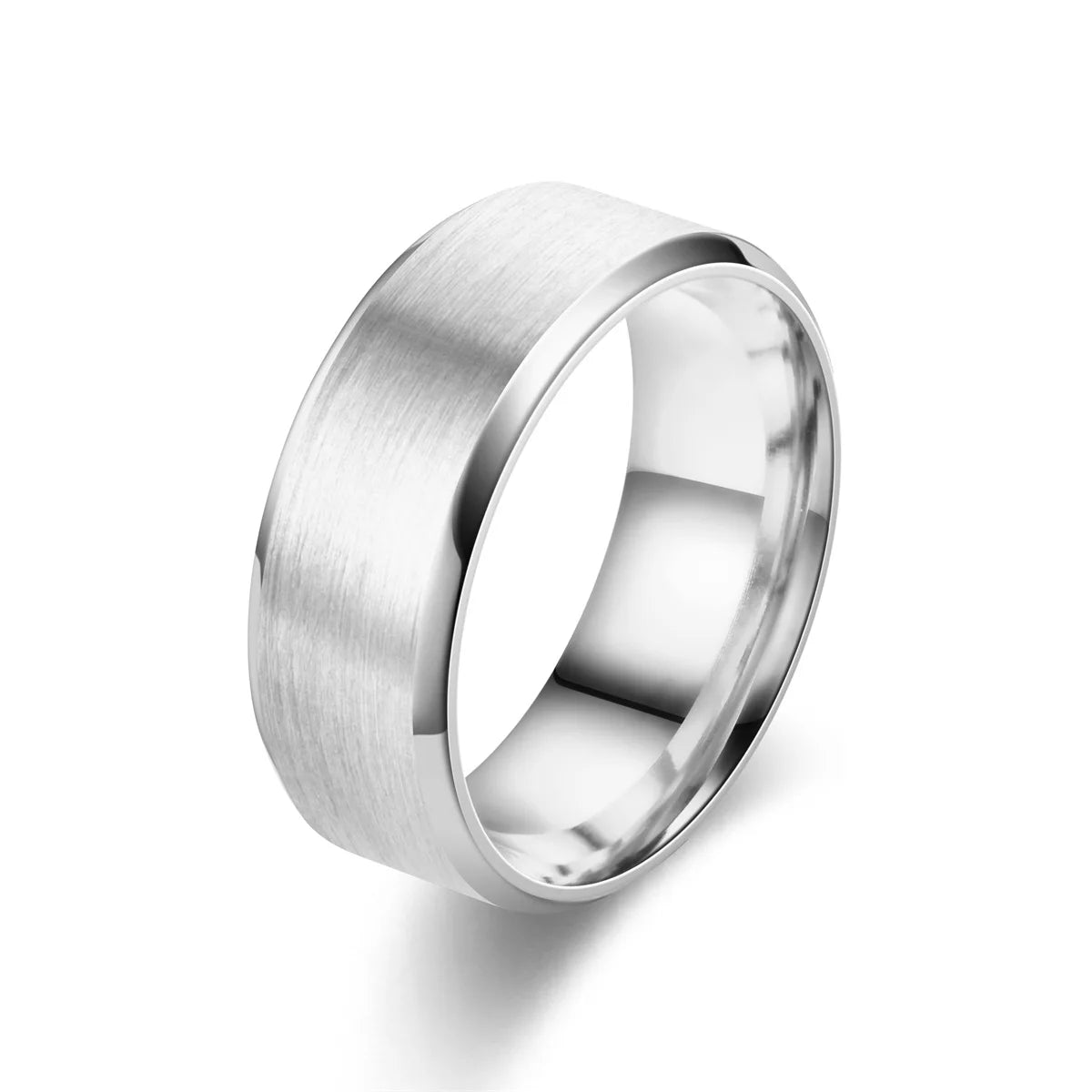 Klassischer 8mm Wolfram-Herrenring mit 6 Farben, gebürsteter Edelstahloberfläche, Damenring, Ehering, Paarschmuck-Accessoires