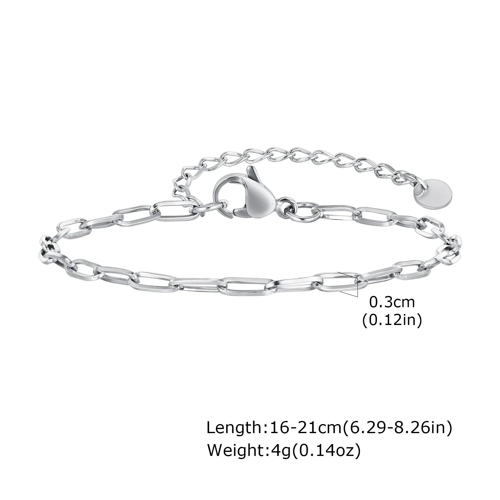 Damen-Armkette in Silberfarbe, stapelbare Gliederarmbänder aus Edelstahl, geschichtete Modeaccessoires Geschenke