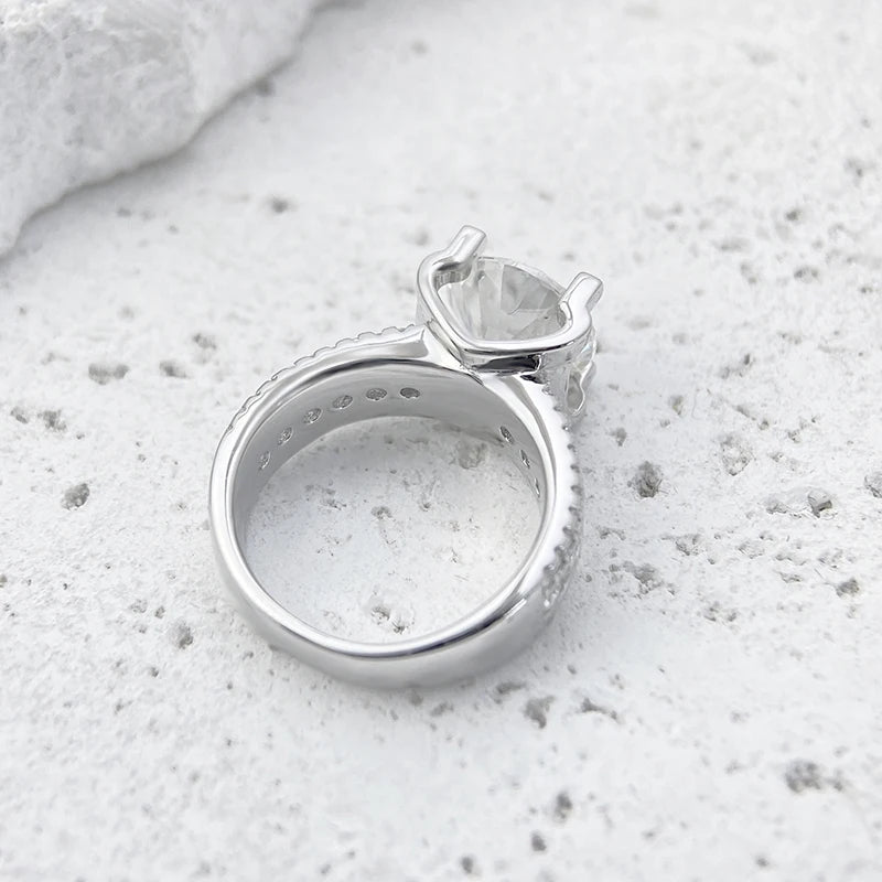 NeeTim 2ct 3ct 5ct D VVS1 Moissanit Ehering für Damen 925 Sterling Silber Band Labor Diamant Bänder Verlobungsringe