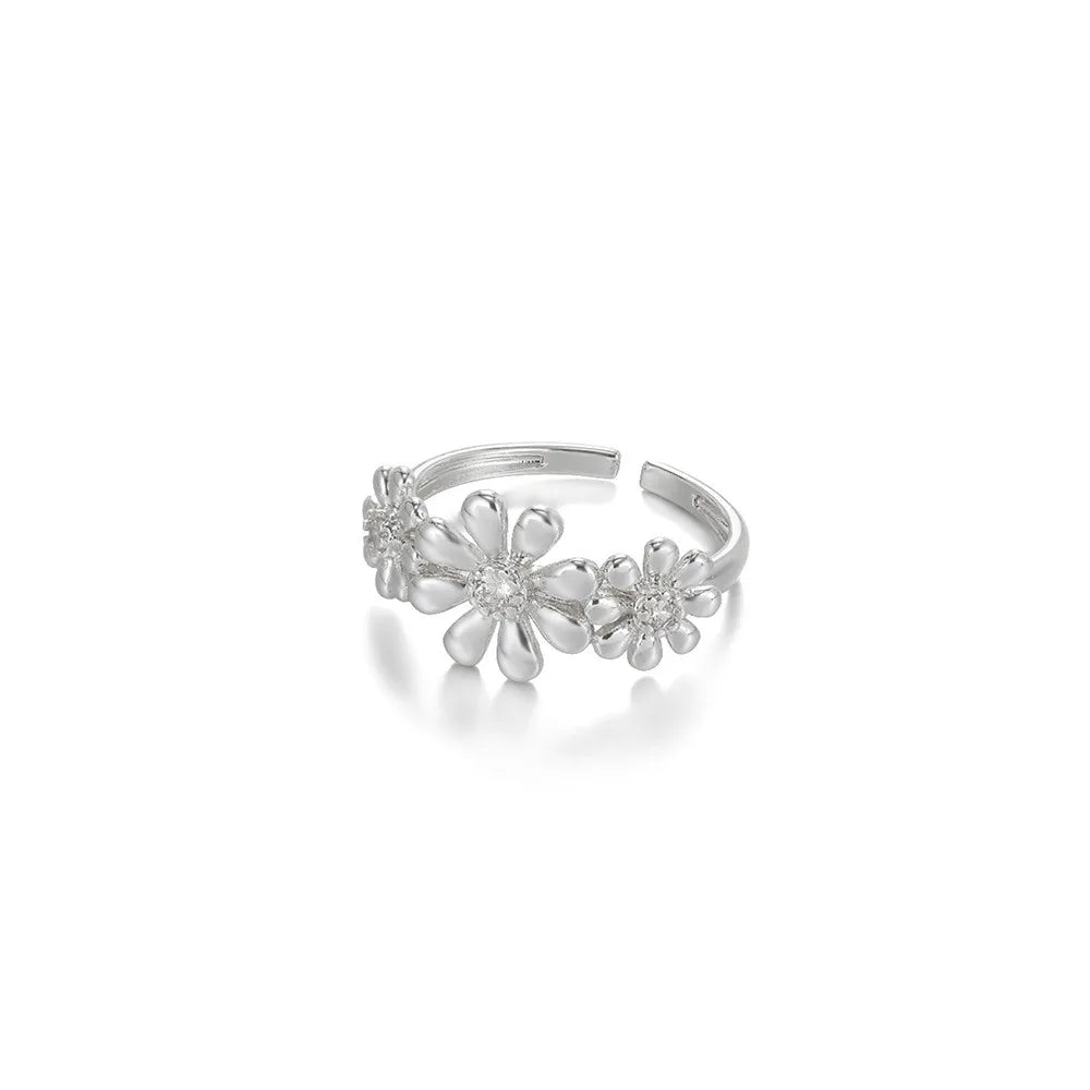 Edelstahl Übertrieben Große Blumenringe Für Frauen Gold Farbe Sonnenblume Fingerring Weiblich Mode Ästhetischer Schmuck Geschenk