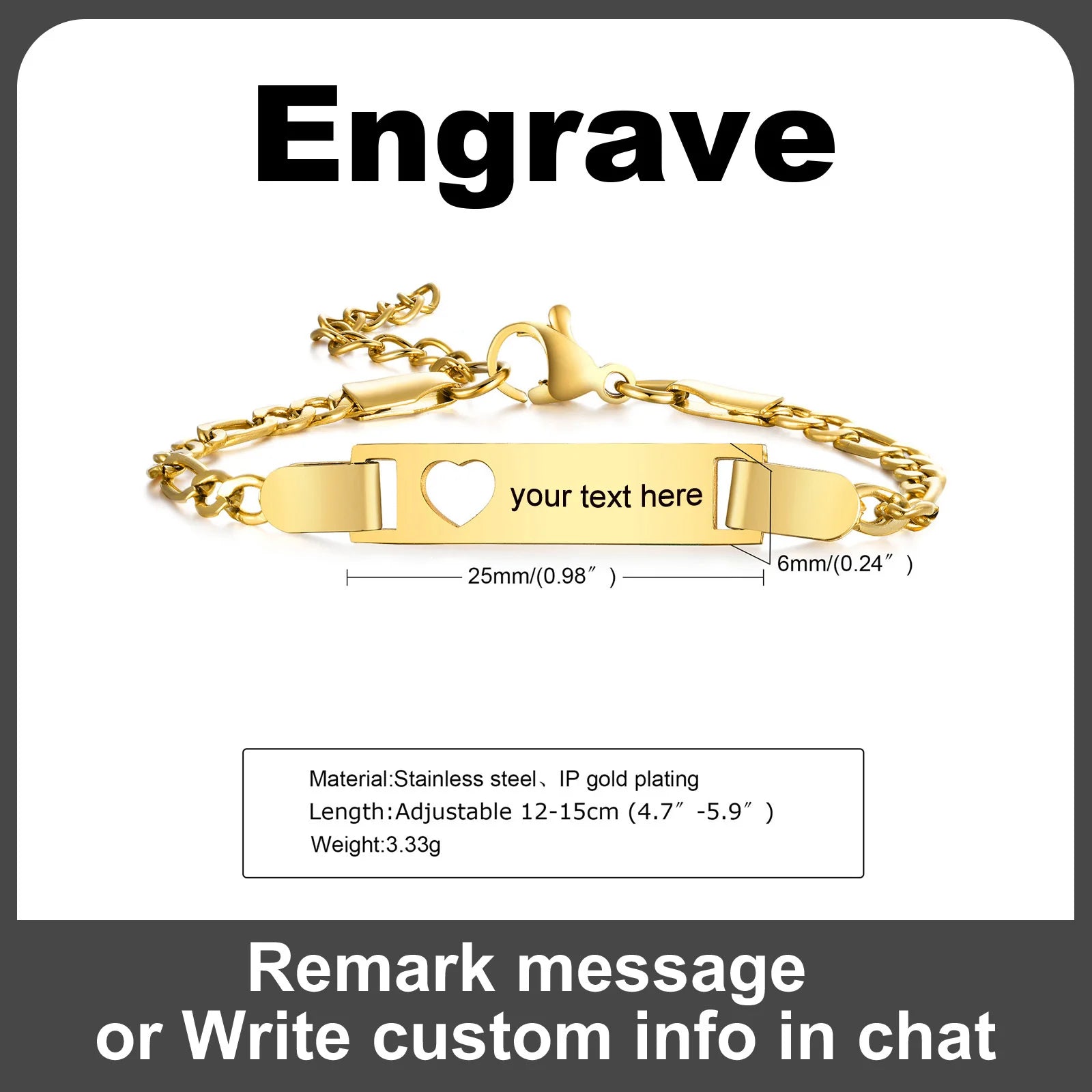 Personalisiertes Herz-Armband für kleine Mädchen/Jungen, gravierbares ID-Namensarmband, personalisiertes Edelstahlketten-Geburtstagsgeschenk