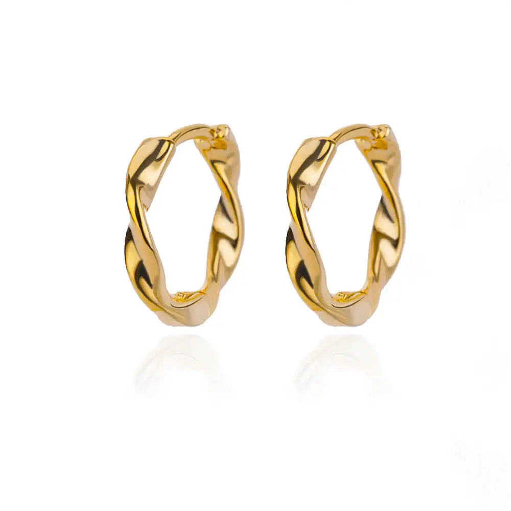 Herz Edelstahl Ohrringe für Frauen Zirkon Goldfarbe Creolen Ästhetische Wasserdichte Ohrpiercing Schmuck Accessoires