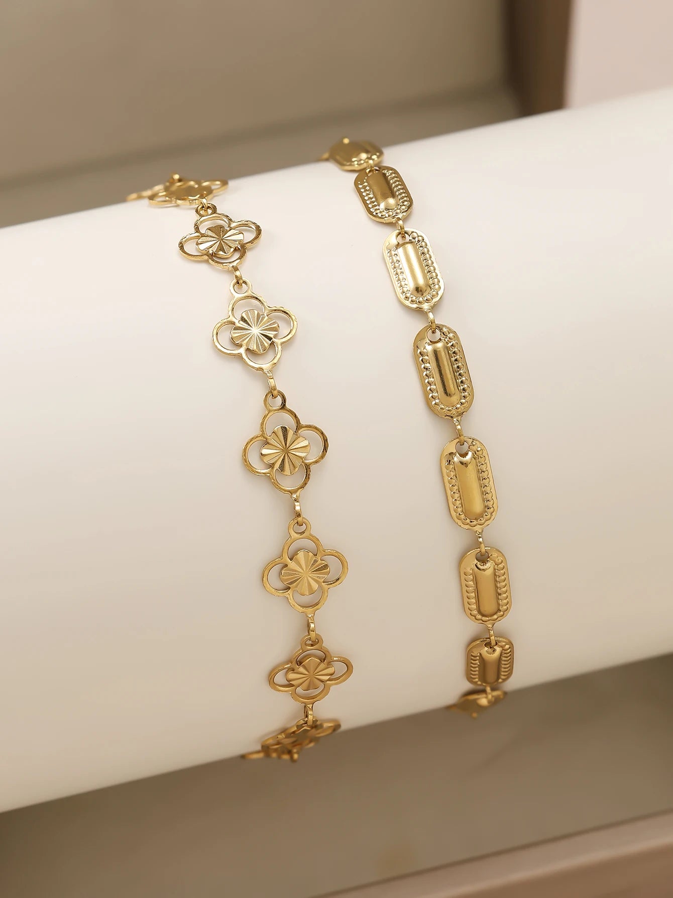 18K vergoldetes, nicht verblassendes Goldarmband aus Edelstahl – langlebiges und modisches Schmuckaccessoire, geeignet als Weihnachtsgeschenk