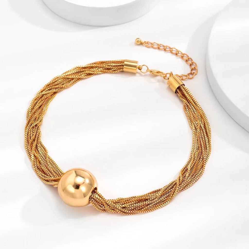 Überzogene, verdrehte klobige Gliederkette für Damen, Punk, großer Kugel-Anhänger, Halskette, Schlüsselbein-Glieder, Grunge Schmuck, Steampunk, Herren, Neu