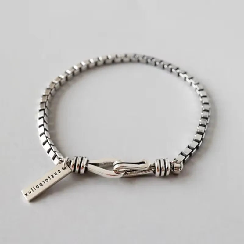 925 Sterling Silber Geometrisches Armband Einfacher Charm Elegante Damen Accessoires Geburtstagsgeschenk Exquisiter Schmuck Kostenloser Versand