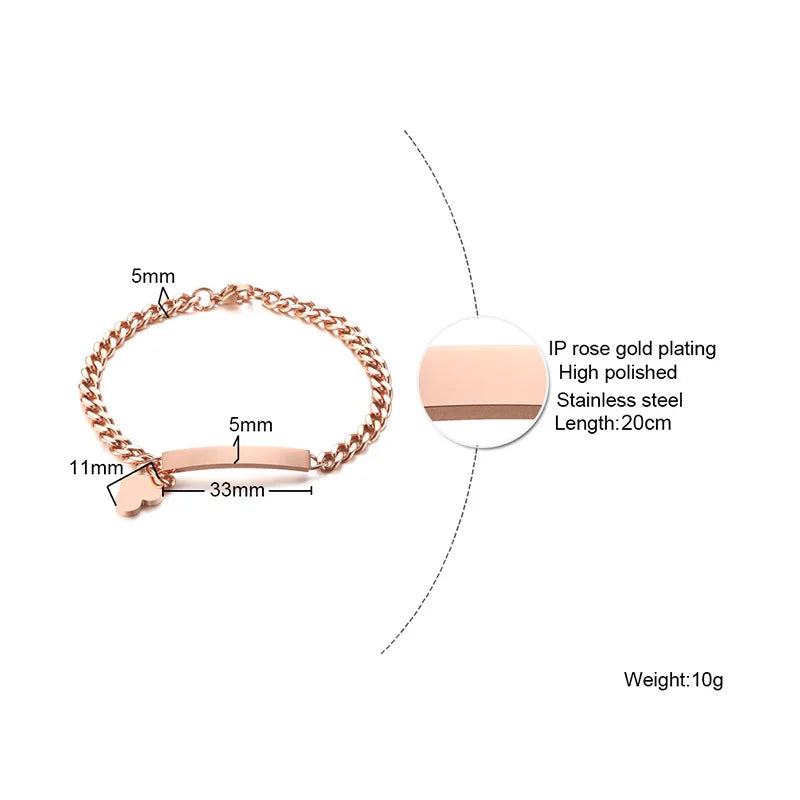 Vnox Minimalistische personalisierte gravierbare Edelstahl-dünne Armbänder für Frauen, Damen, individuelle Freundschafts-, Brautjungfern-Geschenke, Schmuck