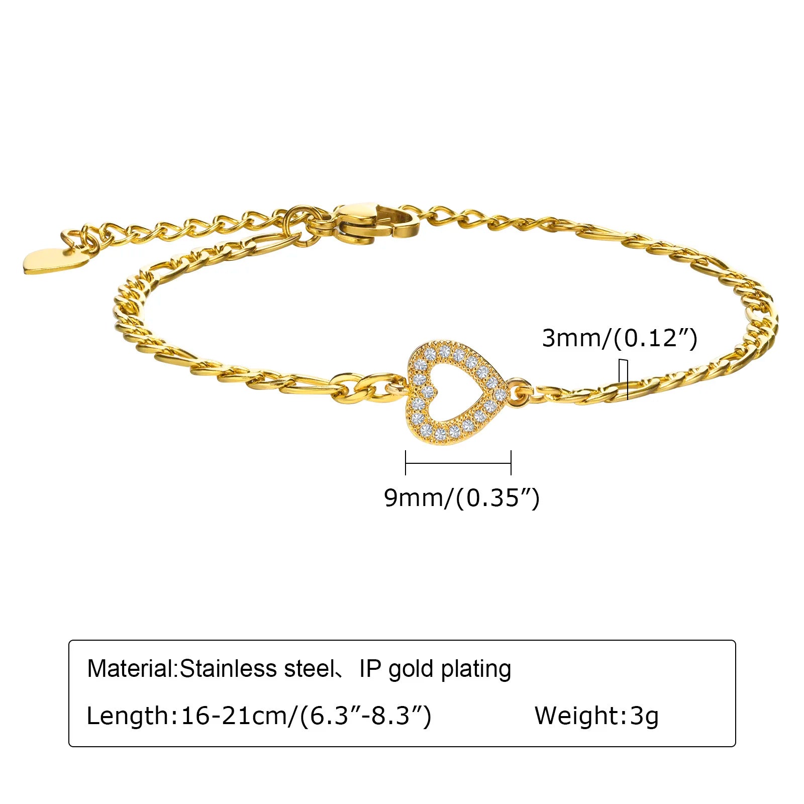 Auffälliges Edelstahl-Kettenarmband für Damen, Vintage 18k vergoldeter eleganter Schmuck