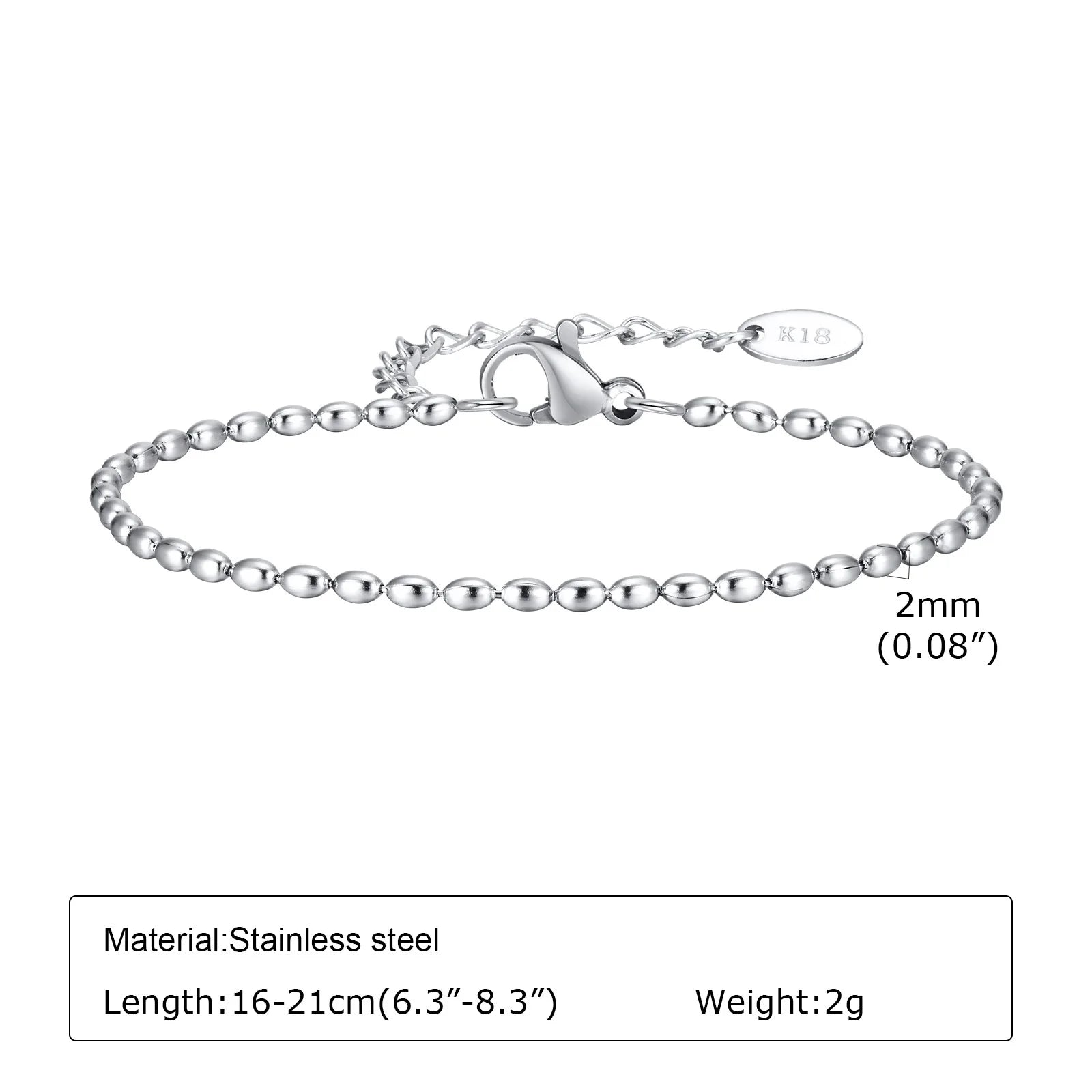 Damen-Armkette in Silberfarbe, stapelbare Gliederarmbänder aus Edelstahl, geschichtete Modeaccessoires Geschenke