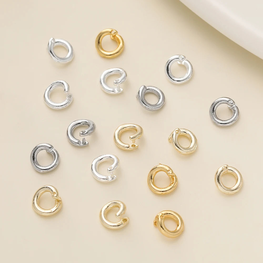 10 Stück/Packung 14/18K vergoldete offene Biegeringe Spaltringe Verbinder für Halsketten Armbänder Schmuckherstellungszubehör