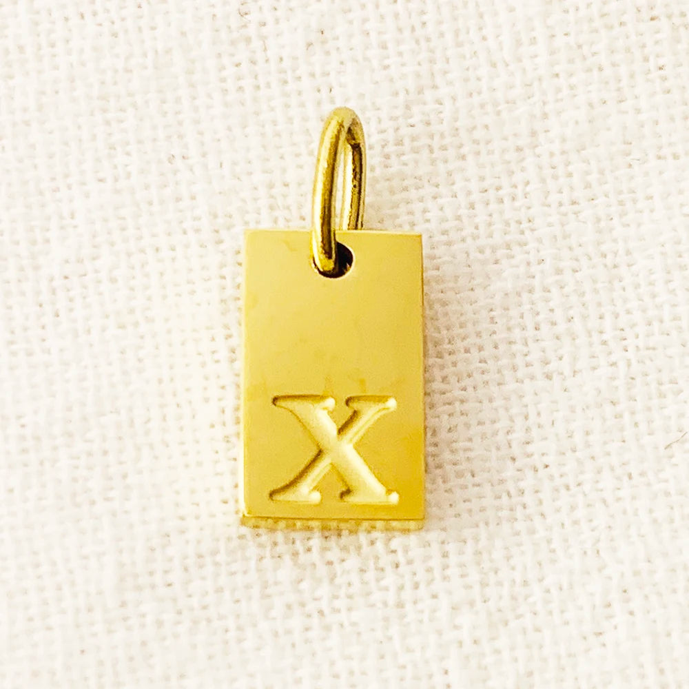 10 STÜCK Alphabet Charm Anhänger für Halsketten Edelstahl Schmuck DIY Gravur Buchstaben Zubehör Damen Modeschmuck