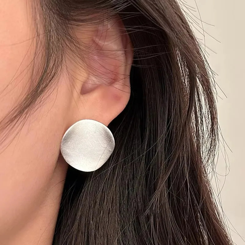 Pendientes vintage de plata de ley 925 para mujer, pendientes de cuerda redonda, joyería de moda, evita alergias, accesorios para fiesta, regalo