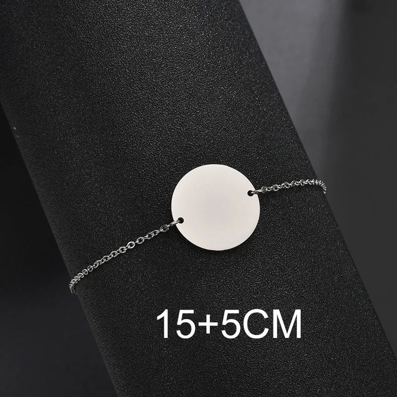 Bluelory personalisiertes Armband für Herren und Damen, Edelstahl, verschiedene Stile, leeres Namensschild, Herzarmband, Party-Schmuckgeschenk