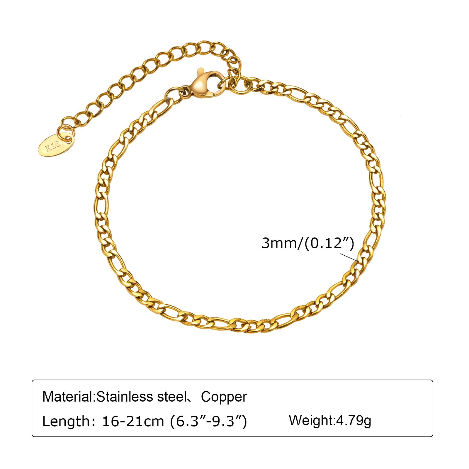 Damen-Armband aus Edelstahl, 18 Karat vergoldet, gedreht, Büroklammer-Design, verstellbares Gliederarmband, klobiger stapelbarer Lagenlook-Schmuck