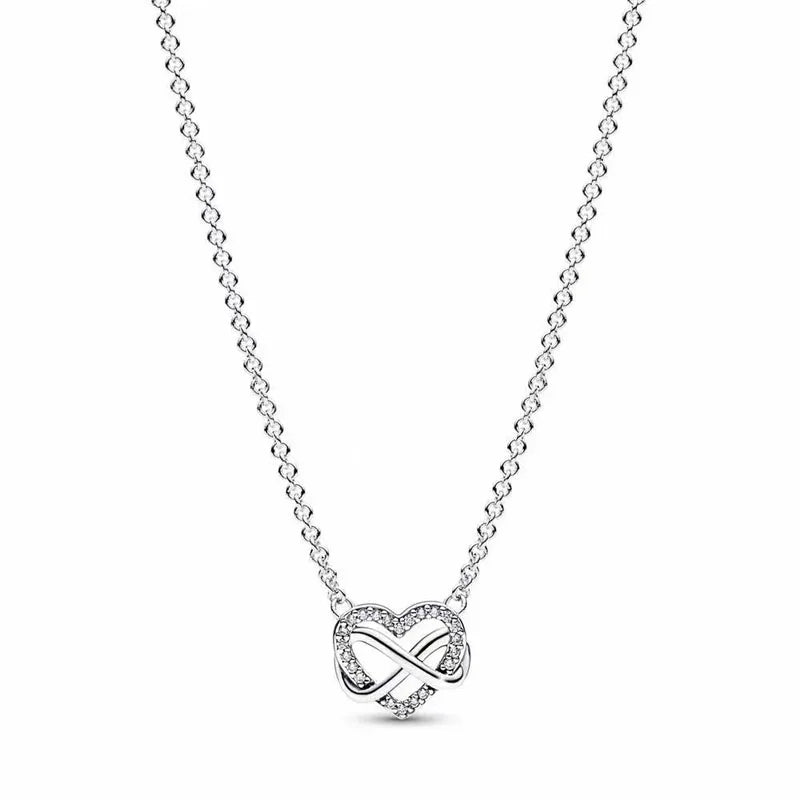 925 Sterlingsilber Goldener Mond Stern Schleife Halskette Passt Original Armband Für Frauen DIY Mode Schmuckherstellung