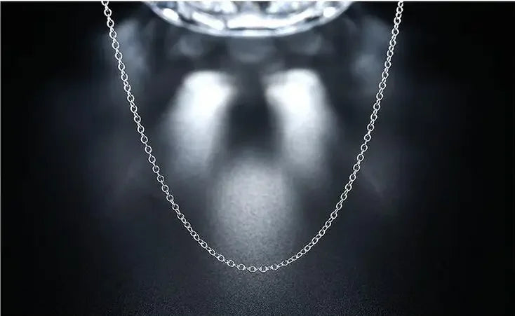 10pcs/lot Promotion! wholesale 925 sterling silver necklace, silver fine jewelry Rolo Chain 1mm Necklace 16 18 20 22 24"