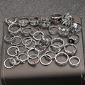 35-teiliges Gothic-Ring-Set für Herren und Damen, trendige Joker-Gesicht-Teufels-Lächeln-Gesicht-Fingerringe für tägliche Outfits, Party-Accessoires, Geschenke