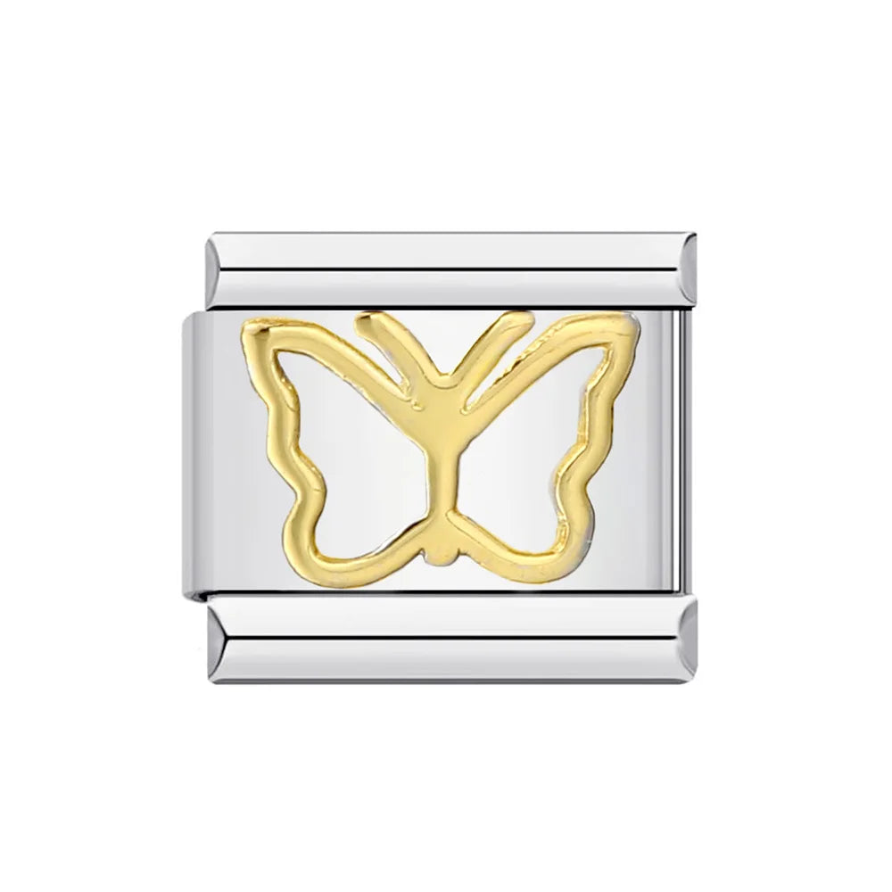 Trendiges italienisches Armband mit 26 englischen A-Z Buchstaben-Namen, vergoldet, DIY Schmuckherstellung, Geschenk, Handgelenks-Bettelarmband, Kette, Schmuck