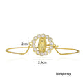 NEWBUY 2026 Fashion Gold Color Box Chain Virgin Mary Charm Bracelets For Women Shiny CZ Zircon Jewelry