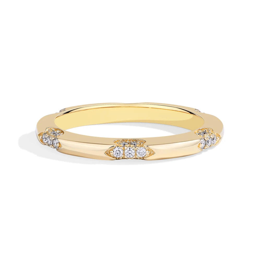 MINTYBOX Anillo de boda de moissanita de plata S925 para mujer Anillos de compromiso con diamantes de laboratorio Joyería chapada en oro de 18K