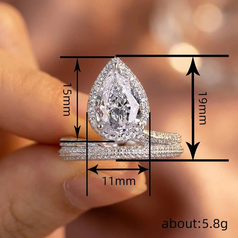 Anillo para mujer de plata de ley 925 con diseño de corona, accesorios de moda para compromiso y aniversario, joyería elegante con circonita brillante incrustada