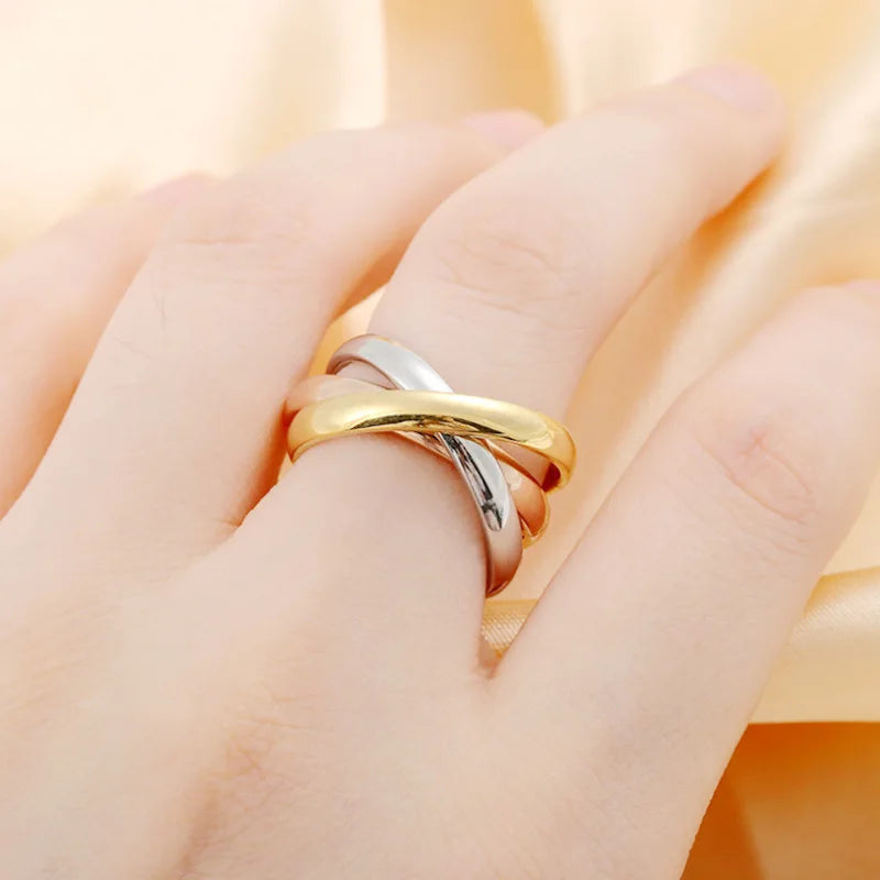 Stainless Steel Star Moon Anxiety Relaxing Cool Ring For Couples Spinner Fidgets Joint Rings Accessories Anillo Antiestres