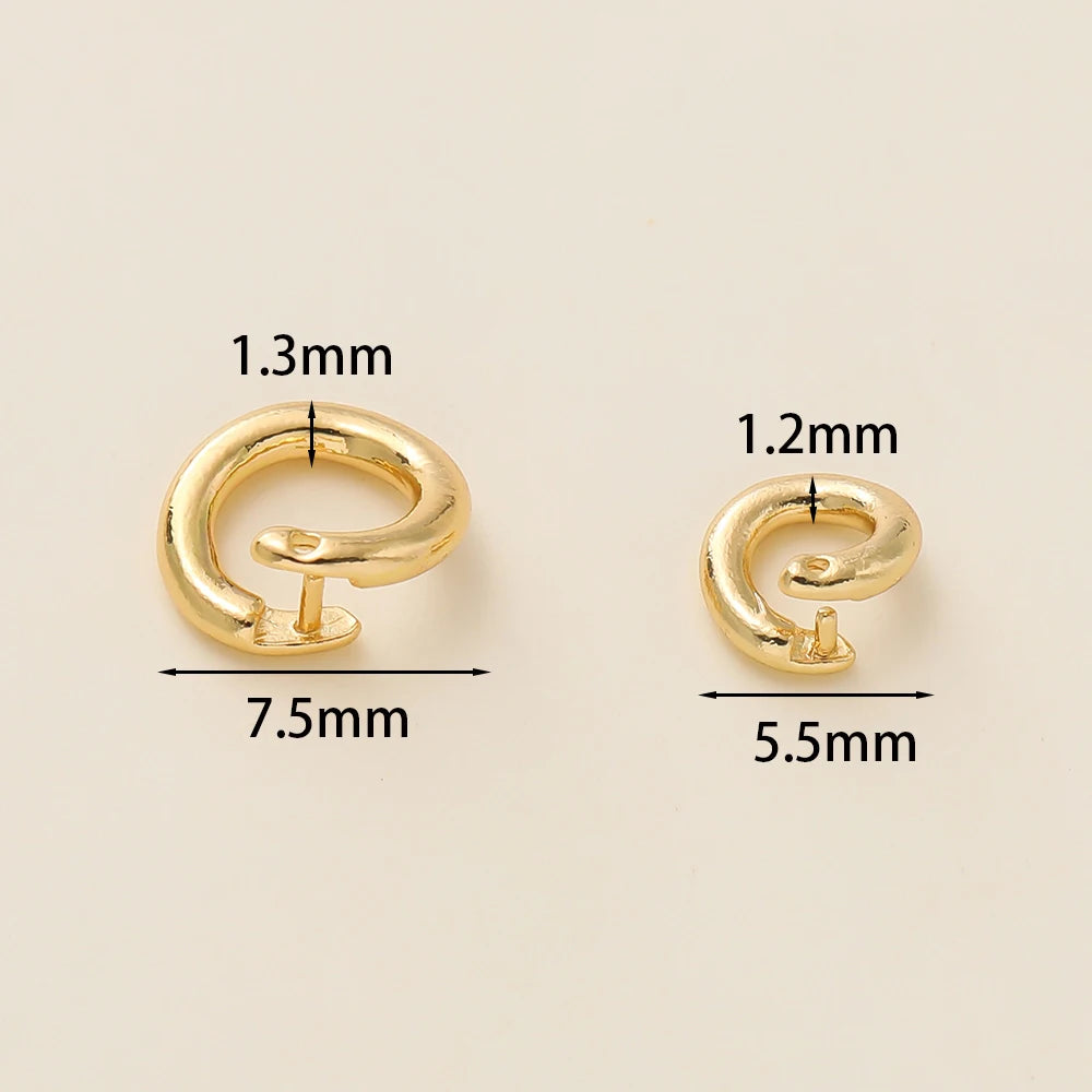 10 Stück/Packung 14/18K vergoldete offene Biegeringe Spaltringe Verbinder für Halsketten Armbänder Schmuckherstellungszubehör