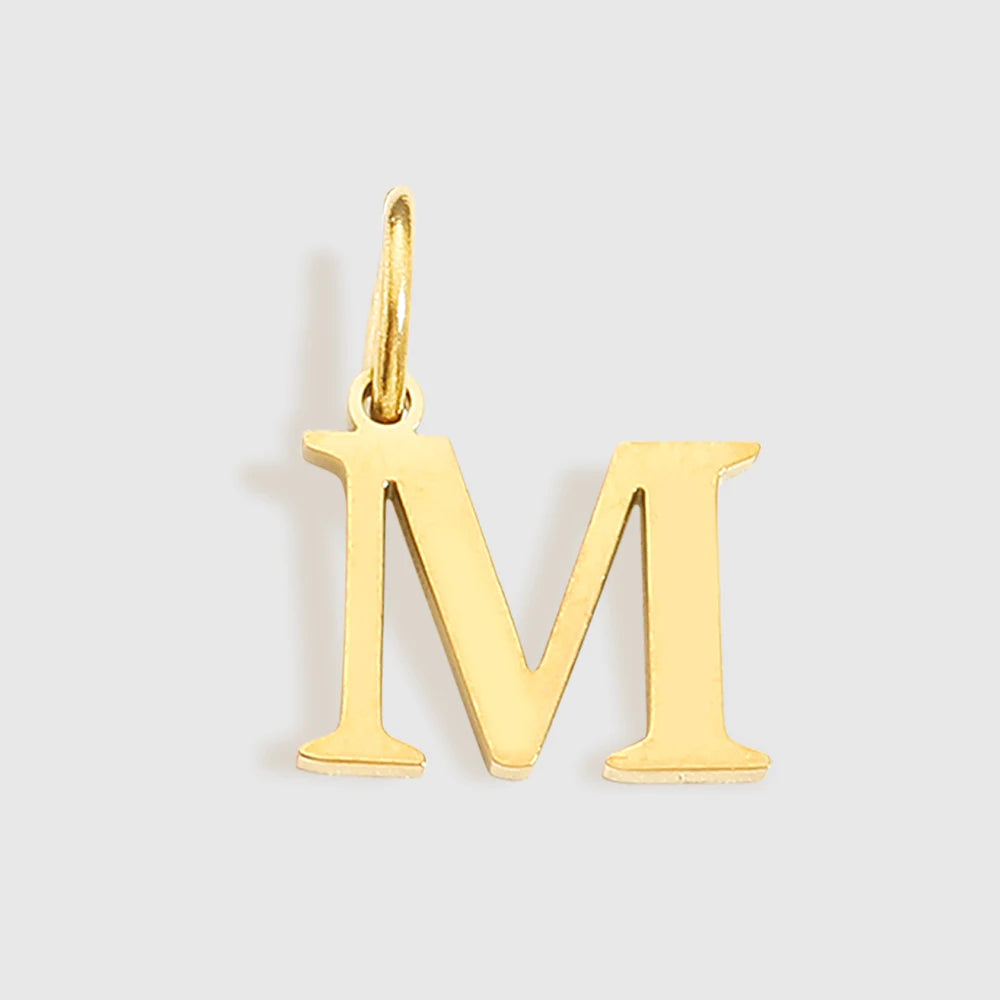 Initial Alphabet Pendant Stainless Steel Charms for Making Necklace Minimalism DIY Accessories Gift Women's Jewelry Wholesale