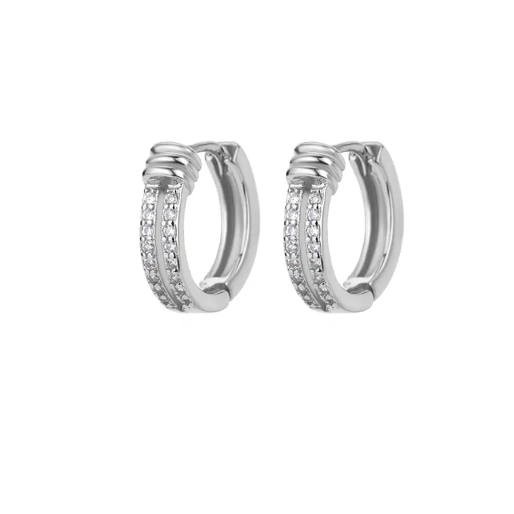 Zirkon Ohrhänger Ohrringe für Frauen Edelstahl Creolen Piercing Ohrringe Trending 2024 Neuer Schmuck Ohrringe Damen Bijoux Femme
